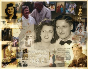 Photo collage of 60th wedding anniversary