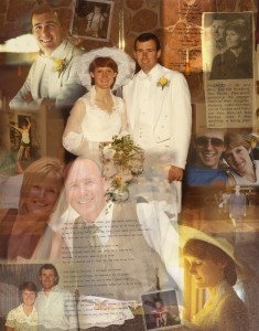 Photo collage for wedding anniversary